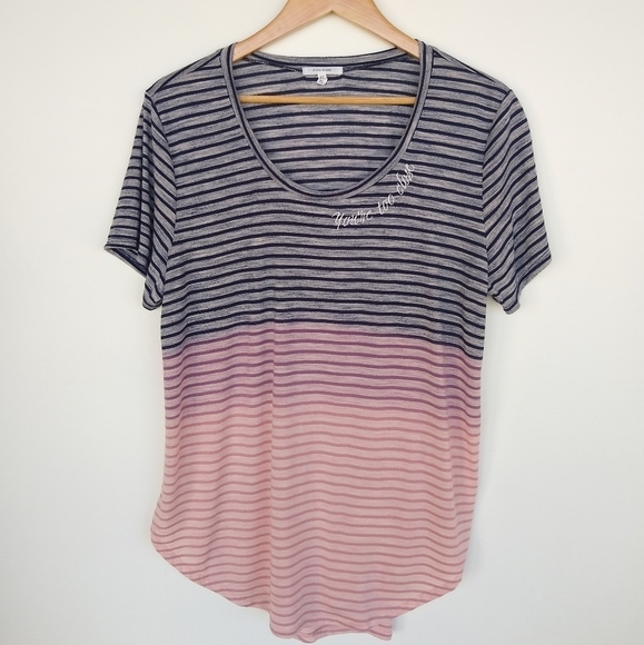 SALE 🛍️ MAURICES You're too close striped ombre top Womens size XL - Picture 4 of 8